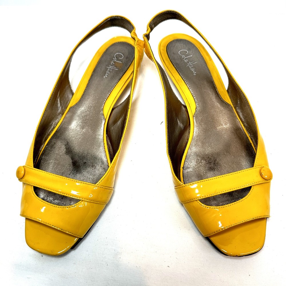 Cole Haan Yellow Patent Leather Sandals